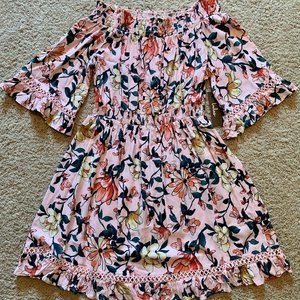 Lulus Off Shoulder Floral Dress